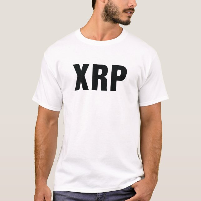 Camiseta Ripeza de cadena de bloqueo digital XRP Black Cryp (Anverso)