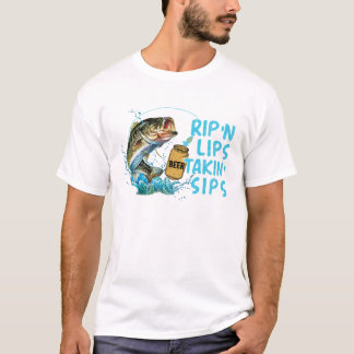 Camiseta Rip'n Lips hablando Sips Divertido amante de la pe