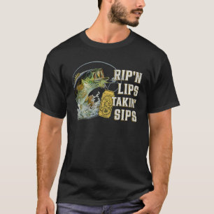 Camiseta Rip'n Lips hablando Sips Funny pescando