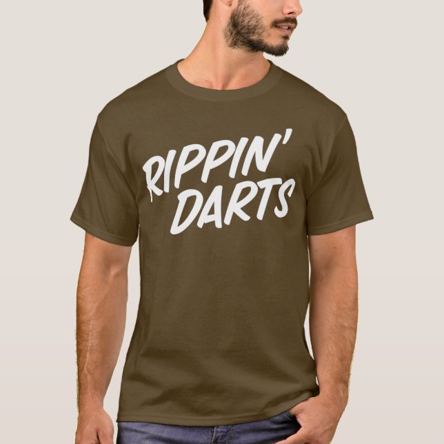 Camiseta Rippin Darts Graciosos Cigarrillos Fumadores Vapin (Anverso)