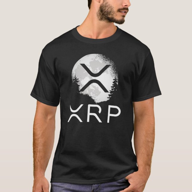 Camiseta Ripple Coin Xrp Ledger Moon Cryptocurrency Bull Ma (Anverso)