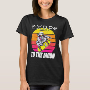 Camiseta Ripple XRP Astronauta Retro Sunset Blockchain