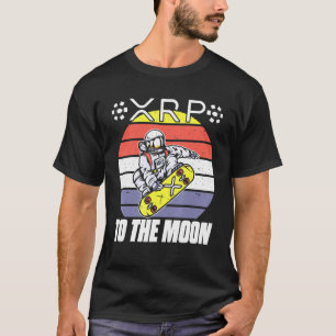 Camiseta Ripple XRP Astronauta Retro Sunset Blockchain 1