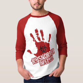 Camiseta Ripsnorter infectó el 3/4 raglán básico de la
