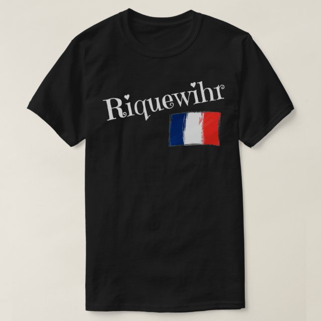 Camiseta Riquewihr Bandera de Francia Ciudad Francesa de Ri (Diseño del anverso)