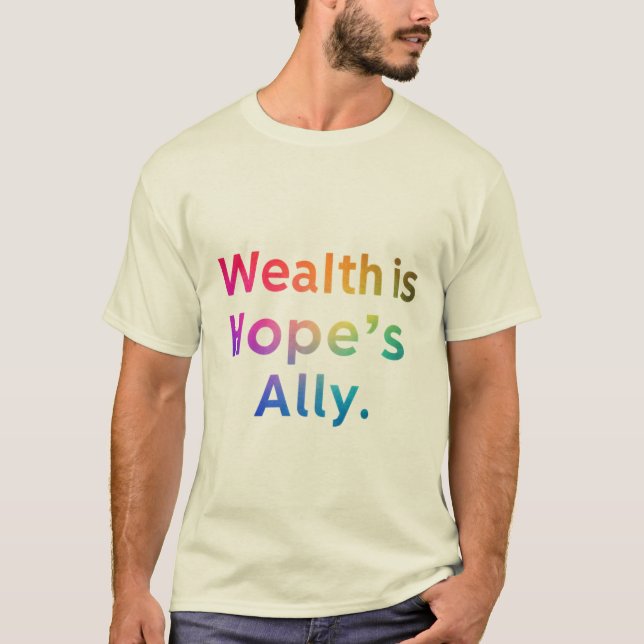 Camiseta Riqueza es aliado de la esperanza - Diseño Inspira (Anverso)