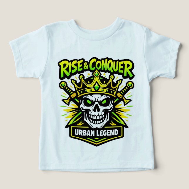 Camiseta Rise & Conquer Urban Legend 👑💀🔥 (Diseño delantero )