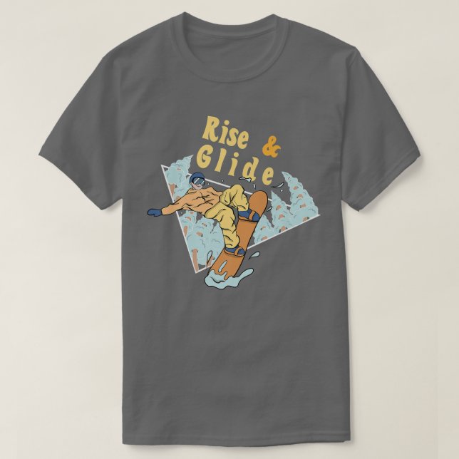 Camiseta Rise & Glide Snowboarding Snowboard Trip  (Diseño del anverso)