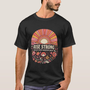 Camiseta Rise Strong Retro Atardecer Floral Conciencia del