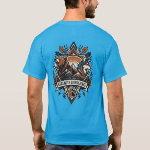 Camiseta Rise & Thrive – Fuerza de Oso y Lobo