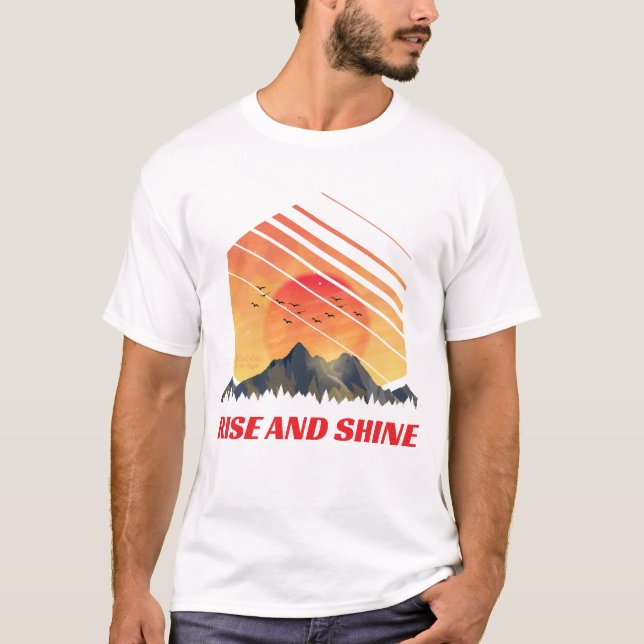 Camiseta Rise Y Brille Hombres Blancos (Anverso)