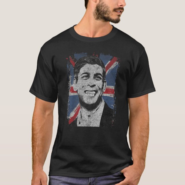 Camiseta Rishi Sunak Primer Ministro británico retrato UK F (Anverso)