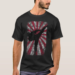 Camiseta Rising Sun Japón Bandera Karate Kick Silhouette Ma