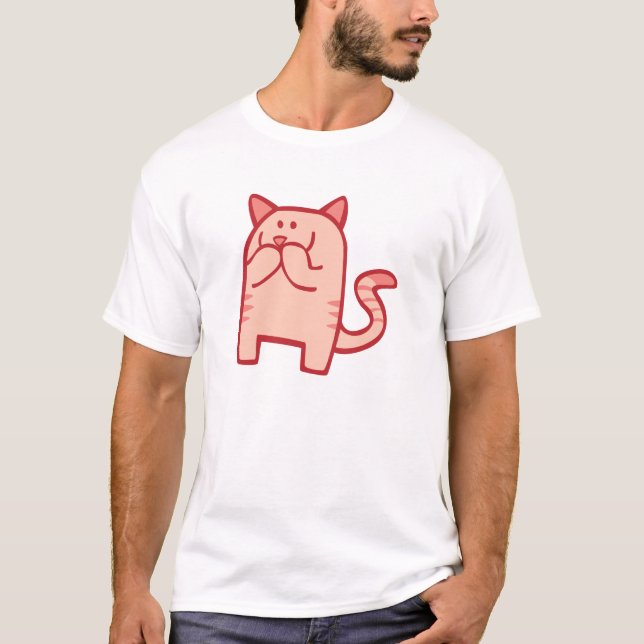 Camiseta Risitas del gatito - rosa (Anverso)