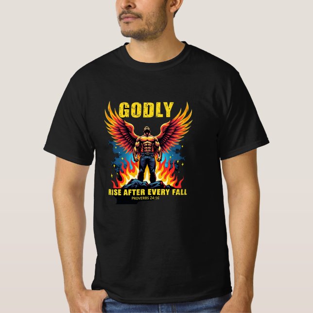 Camiseta Riso Divino - Guerrero De Ala Fuego (Proverbios 24 (Anverso)
