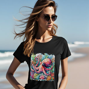Camiseta Rítmico pulpo Jamming en tambores