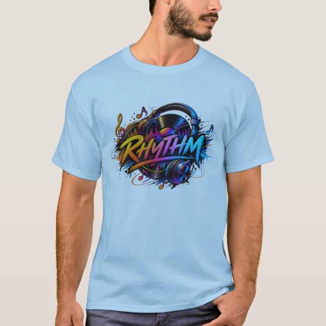 Camiseta Ritmo – Arte Moderno Geométrico Abstracto (Anverso)