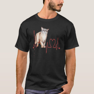 Camiseta Ritmo cardíaco Australian Mist Gato divertido Mamá
