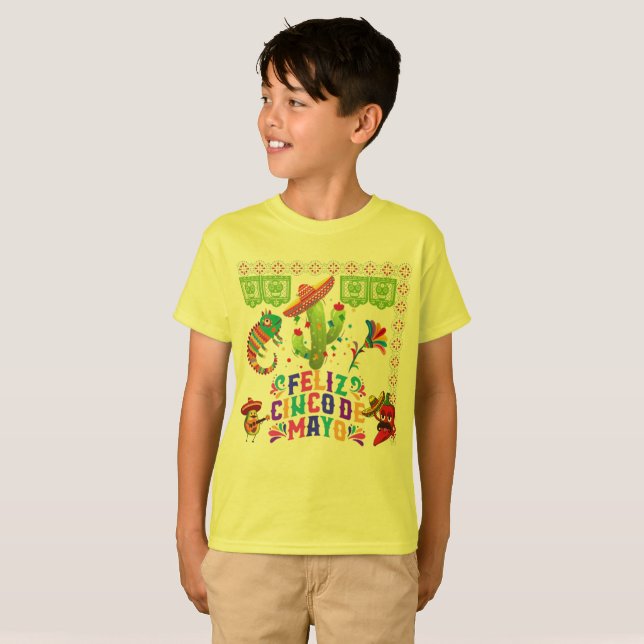 Camiseta Ritmos de México amarillo (Anverso completo)