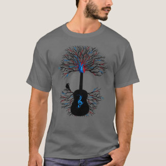 Camiseta Ritmos del arte del árbol de guitarra surrealista 