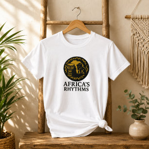 Camiseta Ritmos Tribales de África Elegante Danza de Tambor