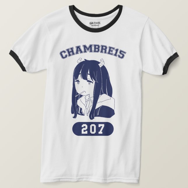 Camiseta Rito college design ringer (Anverso del diseño)