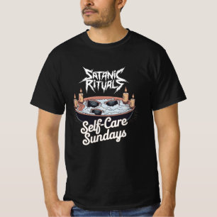 Camiseta Rituales satánicos autocuidados domingos