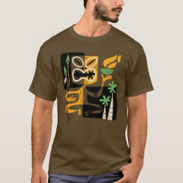 Camiseta Rituales tribales antiguos: hombre con fuego y lan