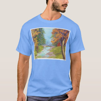 Camiseta River Through The Trees Nature Landscape Autumn Pa