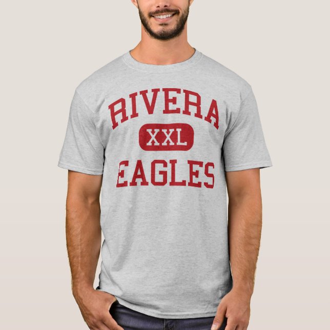 Camiseta Rivera - Eagles - centro - Pico Rivera California (Anverso)