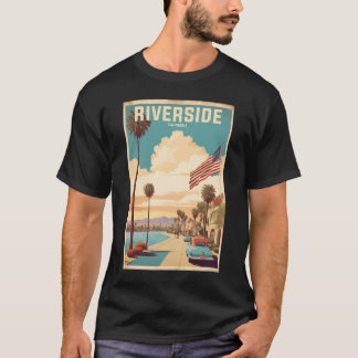 Camiseta Riverside California Turismo de Viaje de Vintage
