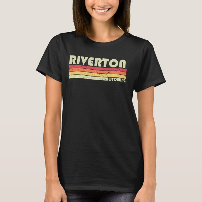 Camiseta RIVERTON POR QUÉ WYOMOMING Funny City Home Roots R (Anverso)