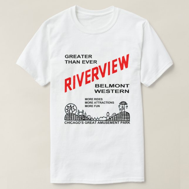 Camiseta Riverview Amusement Park, Chicago, IL 1904-1967 (Diseño del anverso)
