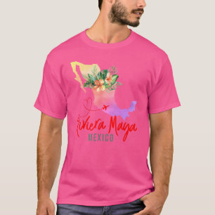 Camiseta Riviera Maya Mapa coincidente Vacaciones Familia C