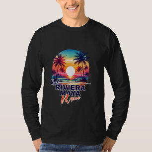 Camiseta Riviera Maya México Sunset Beach Palm Tree Trip So