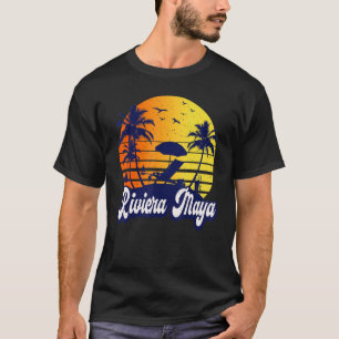 Camiseta Riviera Maya México Sunset Beach Retro