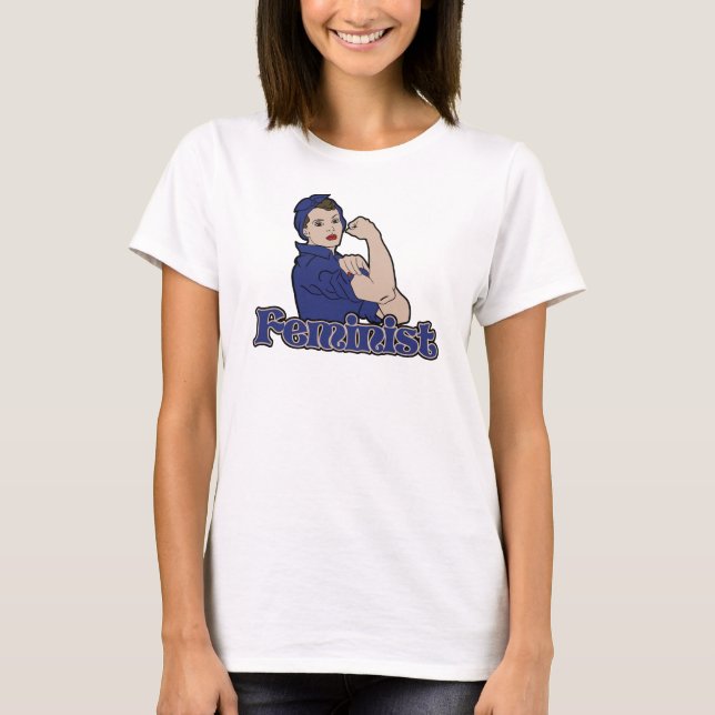 Camiseta Rivometro de rosie feminista (Anverso)