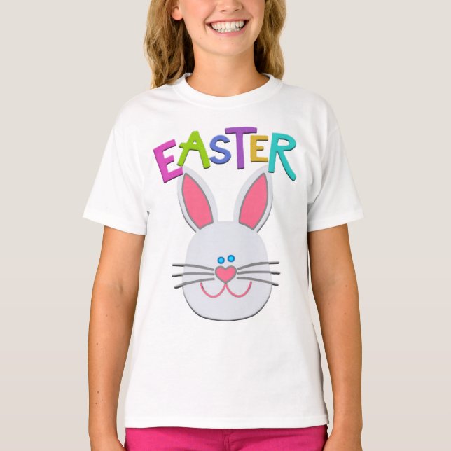 Camiseta rizada del conejito de pascua de los (Anverso)