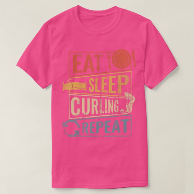 Camiseta rizado de deportes de invierno (Diseño del anverso)