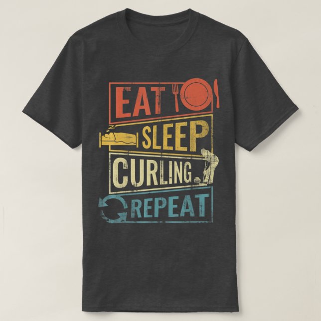 Camiseta rizado de deportes de invierno (Diseño del anverso)