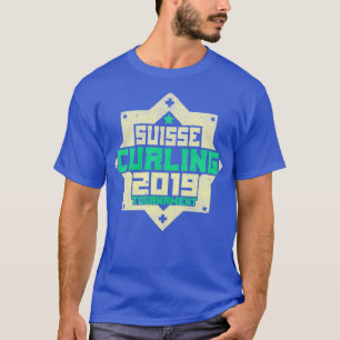 Camiseta rizado deporte de invierno riñón juego de hielo re