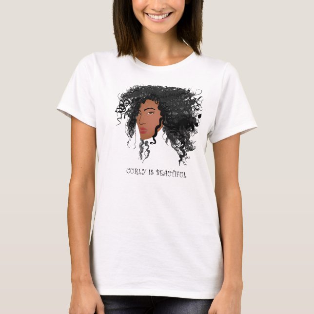 Camiseta ¡Rizado es hermoso! (Anverso)