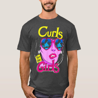 Camiseta Rizos Divertidos Para Chicas Gimnasio Levantamient