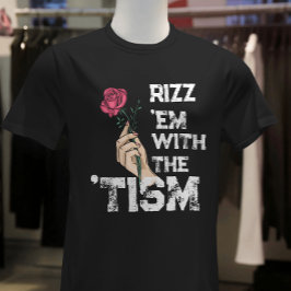 Camiseta Rizz divertido retro me con el tismo Flor Grunge