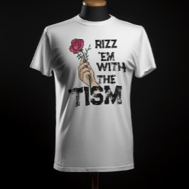 Camiseta Rizz em con el atrático de flor retro tism