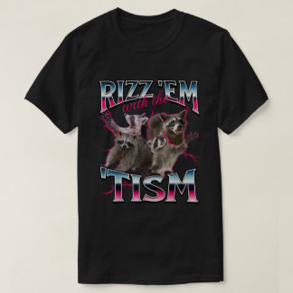 Camiseta Rizz Em Funny Raccoon Meme Design