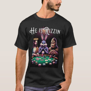 Camiseta Rizz Gracioso Es Rizzin Jesus Easter Bunny Bigfoot