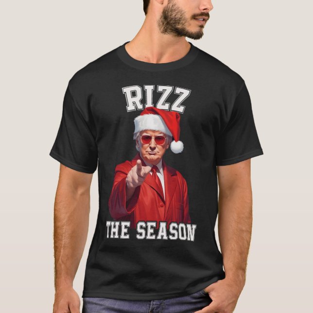 Camiseta Rizz La Temporada Funny Navidades de Trump Santa P (Anverso)