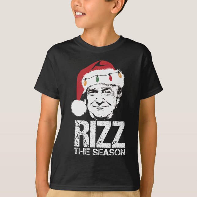 Camiseta Rizz La Temporada Funny Navidades de Trump Santa P (Anverso)