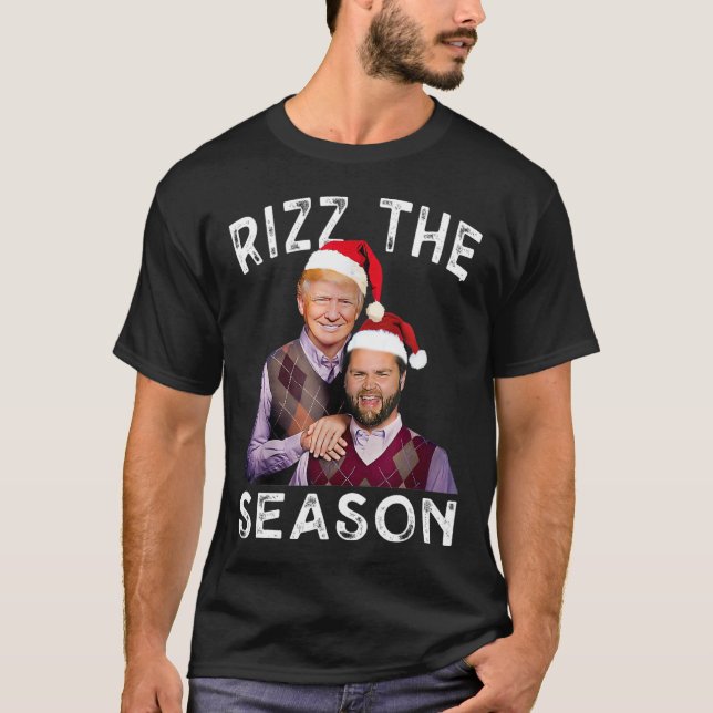 Camiseta Rizz La Temporada Funny Navidades de Trump Vance (Anverso)